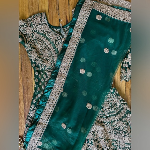 Traditional Indian Bollywood Designer Lehenga Wedding Bridal Dress Lengha Sz::38 - Picture 4 of 14